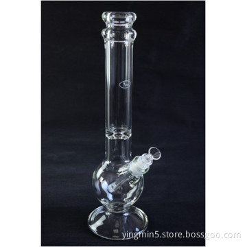 Glass Pipe, Oil Rig Glass Pipe, Glass Smoking Pipe with Ice Pinch 16 Inches High (GB-011)
